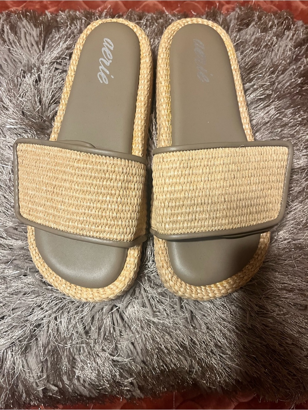 Aerie Woven Slide Sandals - Women's Casual Summer Slides - Picture 3 of 5